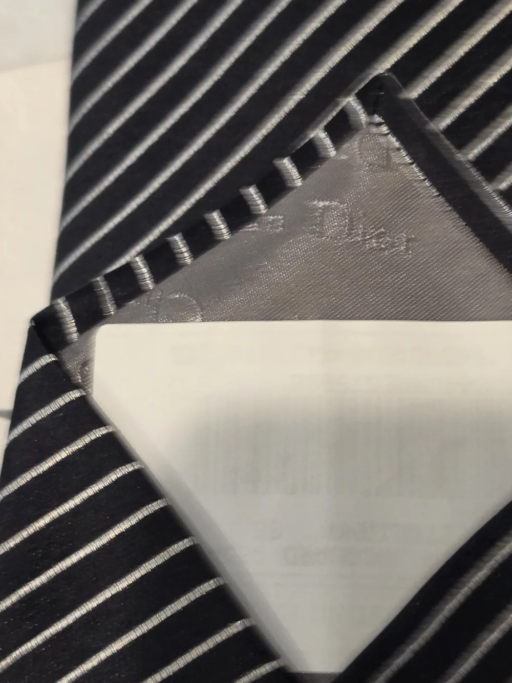 Dior Men’s Black And White Striped Silk Tie